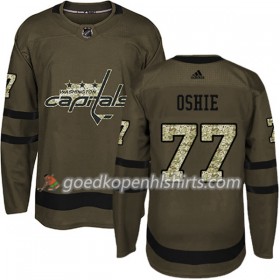 Washington Capitals T.J. Oshie 77 Adidas 2017-2018 Camo Groen Authentic Shirt - Mannen